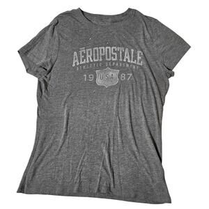Aeropostale Gray Classic Crew T-Shirt Womens Size XL